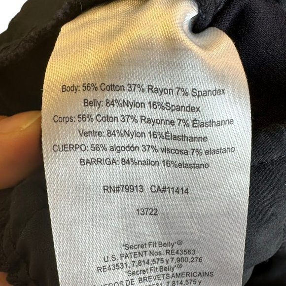 A Pea in The Pod Navy Pull On Stretch Capri Maternity Pants Womens S - Picture 5 of 5